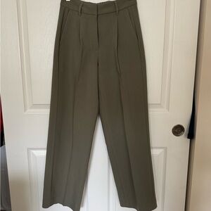 Taylor Olive Green Wide Leg Trousers